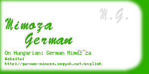 mimoza german business card